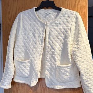 J. Crew Quilted White Jacket